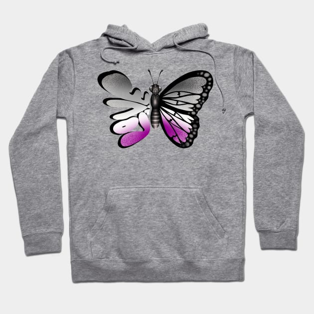 Ace Pride Butterfly Hoodie by JessieiiiDesign